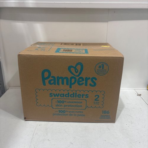 186PK PAMPERS SWADDLERS DISPOSABLE DIAPERS - SIZE 2 image 4