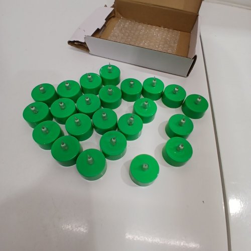 23PK MINI LED FLAMELESS TEALIGHT CANDLES - 2" - GREEN image 2