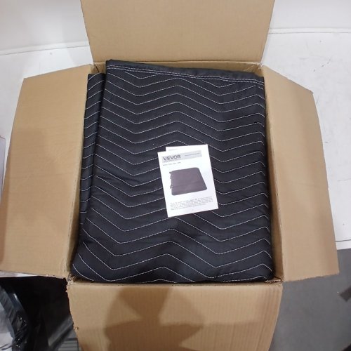 GROMMETED SOUND DAMPENING BLANKET WITH STRAPS - 96"X 80" - BLACK (MODEL: YB066) image 2