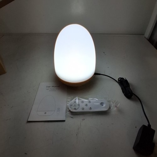 OYADISIIOP MODERN DIMMABLE REMOTE CONTROL LIGHT THERAPY TABLE LAMP - WHITE / WOOD image 2
