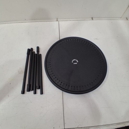 SMALL ROUND PORTABLE CAMPING TABLE - 14.9" X 18.8" - BLACK image 2