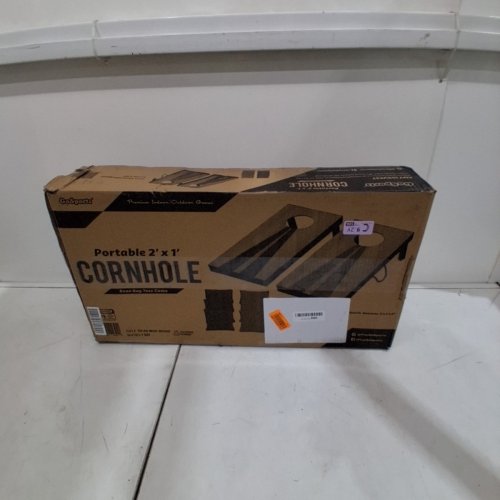 GOSPORTS PORTABLE SIZE CORNHOLE GAME SET WITH 6 BEAN BAG - 2FT X 1FT - WOOD/BLUE/RED (MODEL : CH-03-MDF-WOOD) image 4
