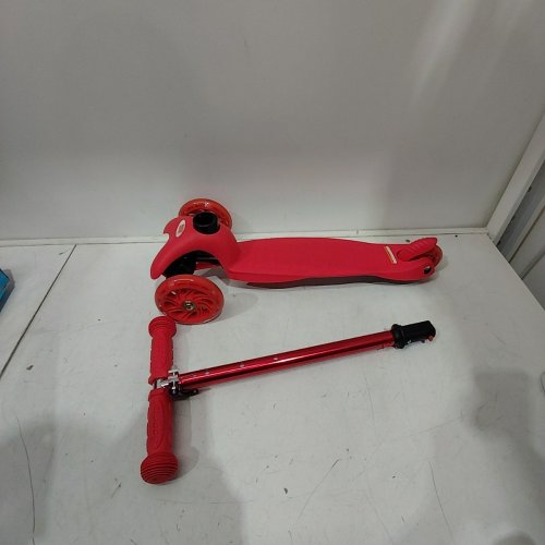 RUGGED RACERS MINI DELUXE WHEEL KICK SCOOTER WITH LED AND ADJUSTABLE HEIGHT 22" -27"-RED image 2