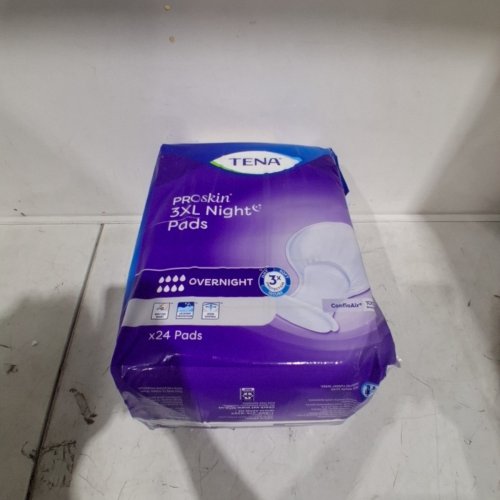 24PK UNISEX TENA PROSKIN OVERNIGHT ABSORBENCY PADS - SIZE 3XL - WHITE image 3