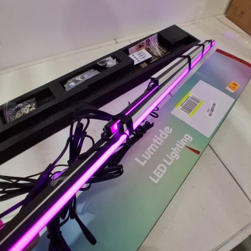 6PC LUMTIDE LED LIGHT BARS WITH REMOTE - 16"/24"/35" - BLACK image 2