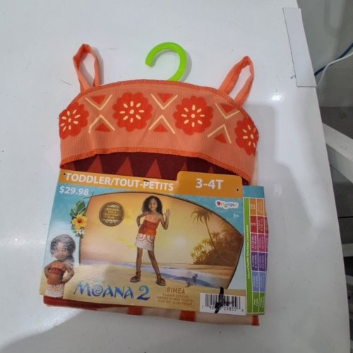 GIRL'S DISNEY MOANA 2 SIMEA COSTUME - 3-4T - ORANGE image 2