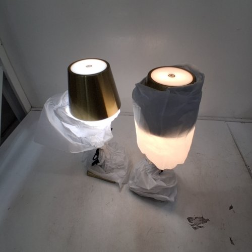 2PK MIKASA WIRELESS TOUCH CONTROL LED LAMP WITH 3 LIGHT TONE SETTINGS - 14" - GOLD (MODEL: 1835518) image 2