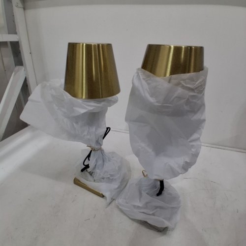 2PK MIKASA WIRELESS TOUCH CONTROL LED LAMP WITH 3 LIGHT TONE SETTINGS - 14" - GOLD (MODEL: 1835518) image 3