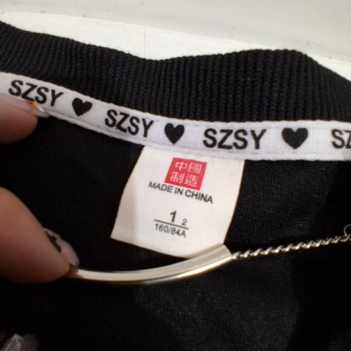 SZSY V-NECK KNIT TOP - 160/84A SIZE SMALL/MEDIUM - BLACK image 4