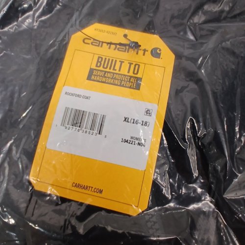 WOMEN'S CARHARTT ROCKFORD WATER REPELLENT COAT - EXTRA LARGE (16-18) - BLACK (STYLE: 104221-N04) image 2