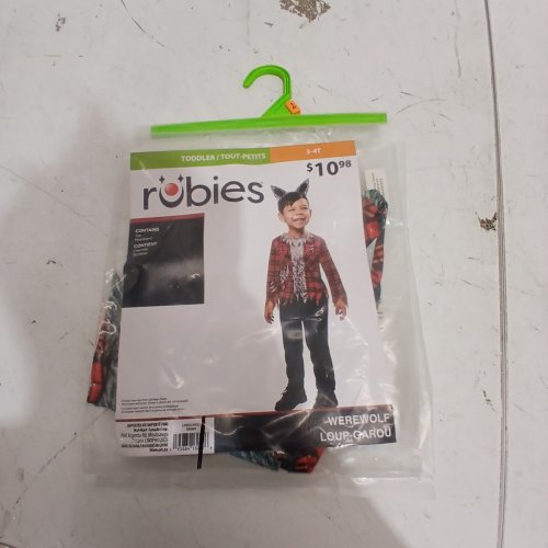 2PC TODDLER RUBIES WEREWOLF COSTUME - 3-4T - RED/BLACK/GREY (STYLE: 1002834) image 2