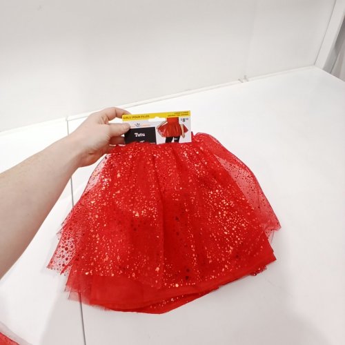 GIRL'S WAY TO CELEBRATE SPARKLY SHORT TUTU - LARGE - RED image 2