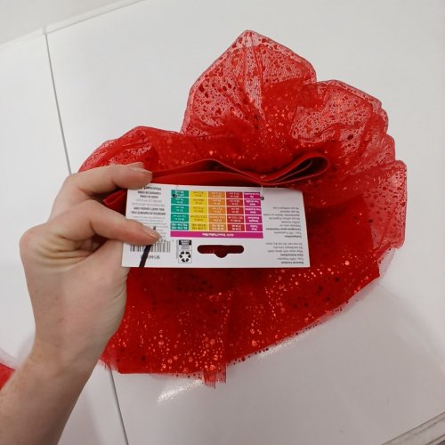 GIRL'S WAY TO CELEBRATE SPARKLY SHORT TUTU - LARGE - RED image 3