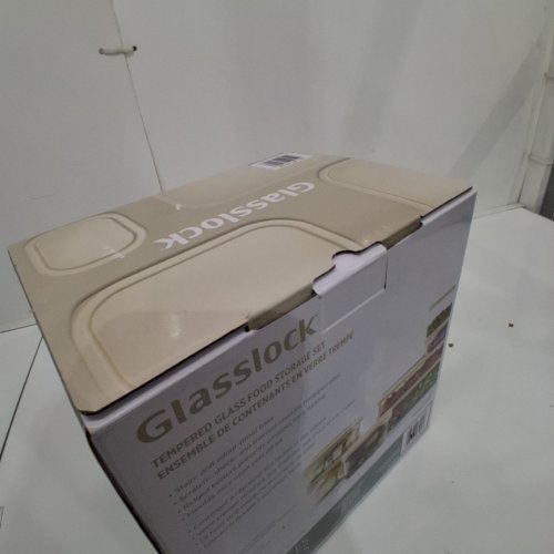 14PC GLASSLOCK RIDGED BOTTOM GLASS FOOD STORAGE SET WITH LIDS - BEIGE (MODEL: 1791339) image 3
