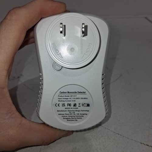 CARBON MONOXIDE DETECTOR PLUG-IN WALL WITH LCD DISPLAY - BLACK/WHITE (MODEL: MY-S17) image 4