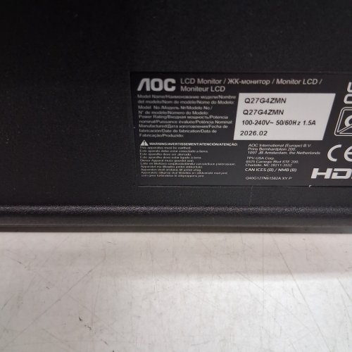 AOC QHD GAMING MONITOR - 27" - QHD 1440 - 240HZ - 0.3MS IPS - BLACK (MODEL: Q27G4ZMN) image 11