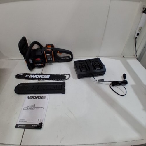 WORX WG384 40V (2.0AH) POWER SHARE CHAINSAW WITH 2X 20V BATTERIES & CHARGER - 14" (MODEL: WG384) image 3