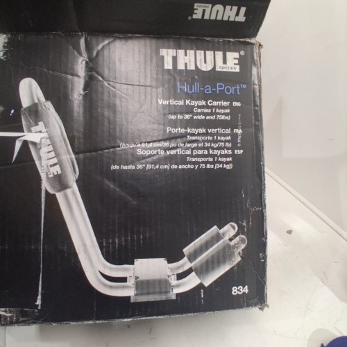 THULE HULL-A-PORT KAYAK CARRIER - UP TO 36" WIDE; 75 LBS CAPACITY - BLACK (MODEL: 834) image 2