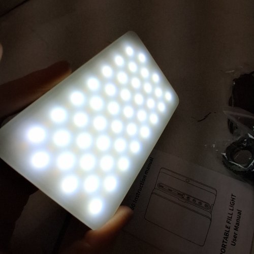 RECHARGEABLE PORTABLE LED SELFIE PANEL LIGHT WITH CLIP - 5V 1A 2700-6500K - BLACK (MODEL: M160) image 2