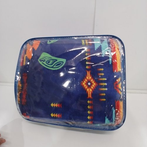 NU TRENDZ REVERSIBLE SILKY TOUCH SMALL THROW BLANKET - 40" X 48" - NAVY (STYLE: 16112/1860 TURTLE) image 4