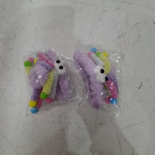 2PK MILAGET PLUSH HAIR CLAW CLIP - 4.5" - MULTICOLOR image 2