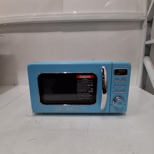 GALANZ RETRO-STYLE DIGITAL MICROWAVE OVEN - 0.7CU.FT - BLUE (MODEL: GLCMKZ07BER07) image 3