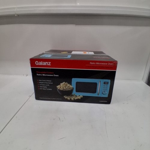 GALANZ RETRO-STYLE DIGITAL MICROWAVE OVEN - 0.7CU.FT - BLUE (MODEL: GLCMKZ07BER07) image 5