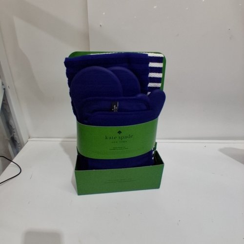 6PC KATE SPADE KITCHEN OVEN MITT AND TOWEL SET - NAVY (STYLE: 2415202) image 2