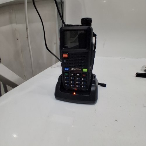 2PK BAOFENG TWO WAY RADIOS WITH WIRED MICROPHONE AND CHARGING BASE - BLACK (MODEL: AD-5RH) image 2