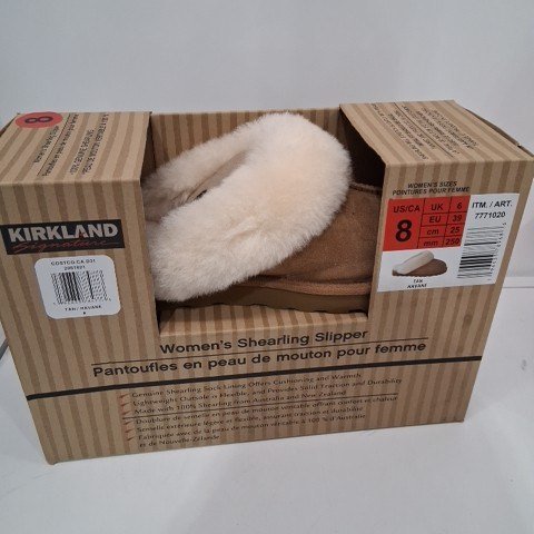 WOMEN'S KIRKLAND SIGNATURE SHEARLING PLATFORM SLIPPER - SIZE 8 - TAN (STYLE:7771761) image 2