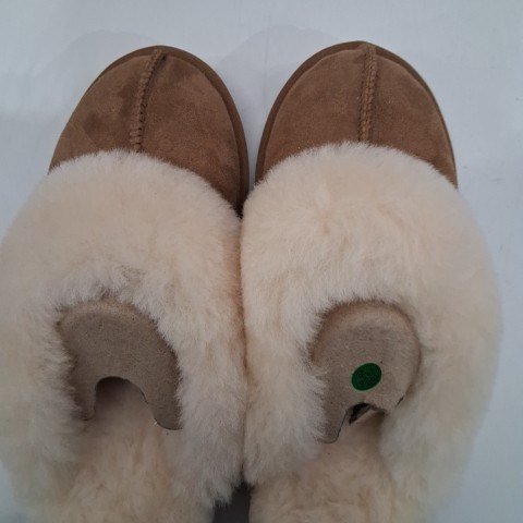 WOMEN'S KIRKLAND SIGNATURE SHEARLING PLATFORM SLIPPER - SIZE 8 - TAN (STYLE:7771761) image 4