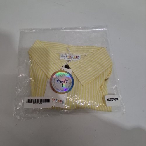 DOGTHREADS BY GOOD THOMAS NANTUCKET STRIPED DOG SHIRT - MEDIUM (17-28LBS) - YELLOW/WHITE (STYLE: NNTCKT-DOG-M) image 3