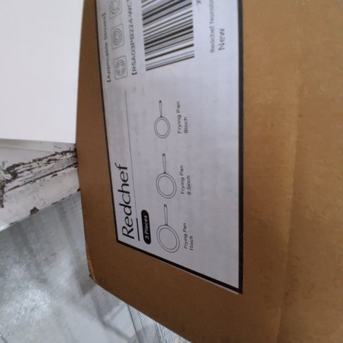 3PC RED CHEF CERAMIC NON-STICK PANS GEMMA EDITION - 8" - 9.5" - 11" - CREAM/SILVER image 4
