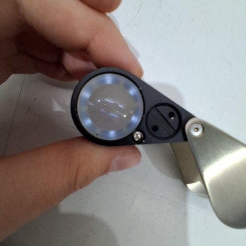 MAGNIFICATION JEWELER LOUPE TRIPLET LENS WITH LED AND UV LIGHT - 10X MAGNIFICATION-21MM - BLACK/SILVER image 2