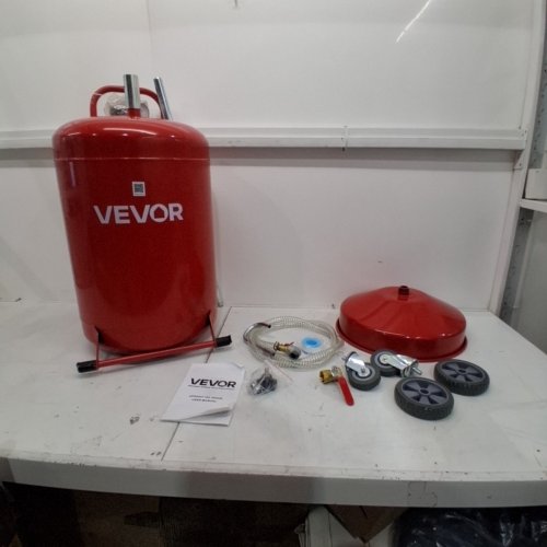 VEVOR AIR OPERATED PORTABLE WASTE OIL DRAIN TANK - 25 GAL - RED (MODEL:FF-905B) image 3