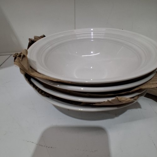12PC BIANCO STRIPE DINNERWARE SET - WHITE image 4