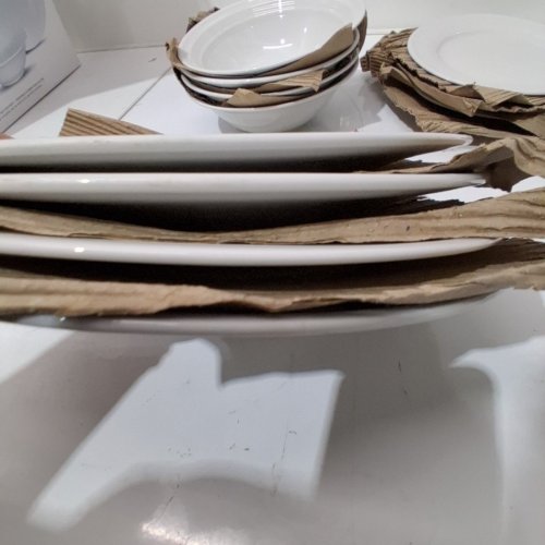 12PC BIANCO STRIPE DINNERWARE SET - WHITE image 6