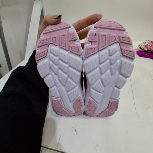 GIRLS ATHLETIC WORKS SNEAKERS - SIZE 1 - PINK, YELLOW, AND BLUE (STYLE: 66CAGEY26) image 3