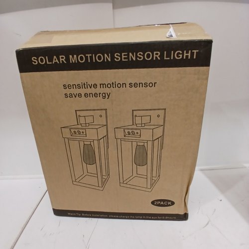 2PK WALL LIGHTS, 3 LIGHTING MODES & MOTION SENSOR - 6.8" X 6.1" X 13.9" - BLACK image 5