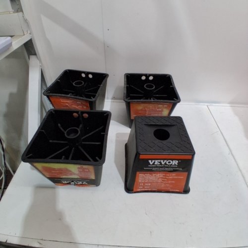 4PK VEVOR RV TRAILER LEVELING JACK BLOCK SET - 6000LB CAPACITY - 8" - BLACK/ORANGE - (MODEL: CXFC02) image 2