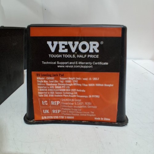 4PK VEVOR RV TRAILER LEVELING JACK BLOCK SET - 6000LB CAPACITY - 8" - BLACK/ORANGE - (MODEL: CXFC02) image 3