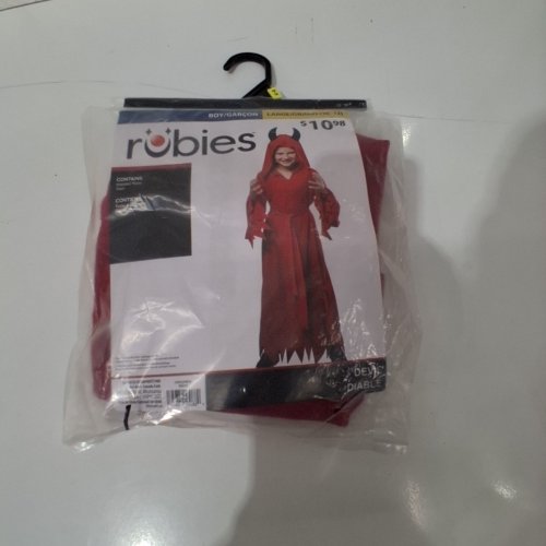 KID'S RUBIES DEVIL COSTUME - LARGE 10/12 - RED (STYLE: DEVIL) image 3