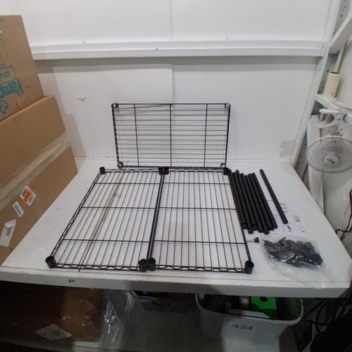 AMAZON BASICS 3 TIER METAL SHELF/STORAGE RACK - 30"X13.4"X23.2" - BLACK image 2