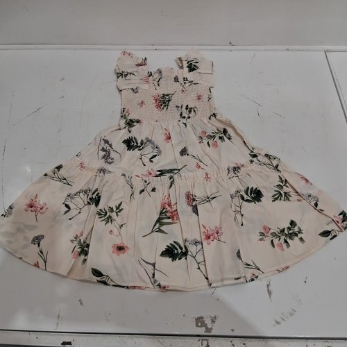 GIRLS' MEXX FLORAL DRESS - 4 - CREAM image 2