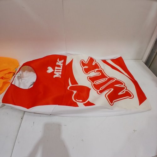 ADULT LOL BY FUN WORLD MILK HALLOWEEN COSTUME - OSFM - RED/WHITE image 2