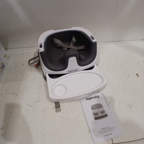INGENUITY BABY BASE 2-IN-1 SEAT BOOSTER FEEDING SEAT - GREY/WHITE image 2