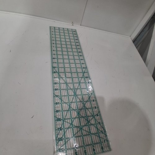 MANUFORE ACRYLIC ANTI-SLIP QUILTING SEWING RULER FOR PRECISE CUTTING - 6" X 24" - GREEN/TRANSPARENT - (MODEL:HMWYX23007-6*24IN) image 4