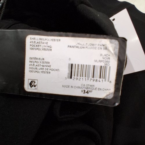 WOMEN'S MEXX STRETCH KNIT TWILL FLOWY PANT - MEDIUM - BLACK image 2