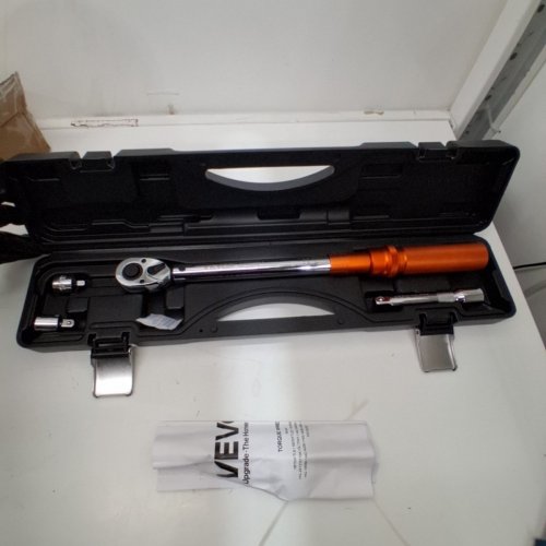 DUAL-DIRECTION 1/2" DRIVE CLICK TORQUE ADJUSTABLE TORQUE WRENCH SET WITH ADAPTERS EXTENSION ROD (MODEL: 18150FTLB) image 2