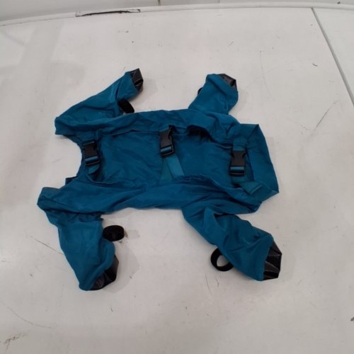 DOG SNOWSUIT RAINCOAT WITH SUSPENDERS AND ATTACHED BOOTS - MEDIUM, WATERPROOF, ANTI-SLIP, FOR SNOW/RAIN/OUTDOOR WALKING - DARK GREEN image 2